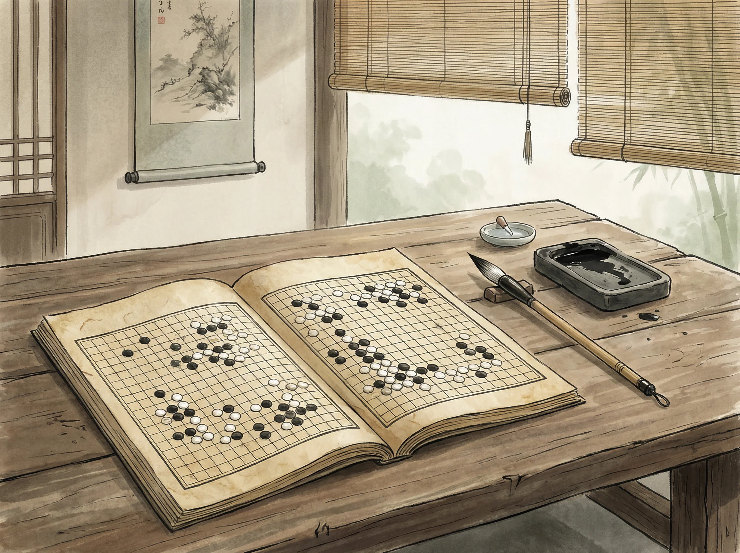 古籍《弈理指归图》内页，星空棋牌 棋理之源